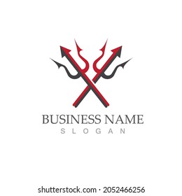 Trident Logo Template vector icon illustration design