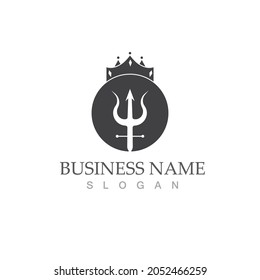 Trident Logo Template vector icon illustration design