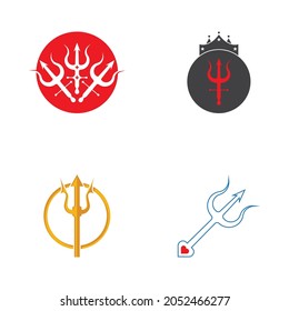 Trident Logo Template vector icon illustration design