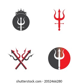 Trident Logo Template vector icon illustration design
