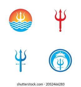 Trident Logo Template vector icon illustration design