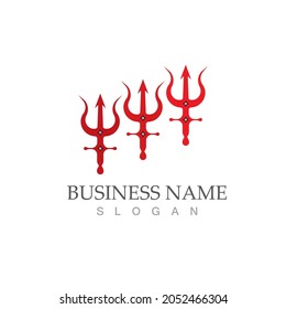 Trident Logo Template vector icon illustration design