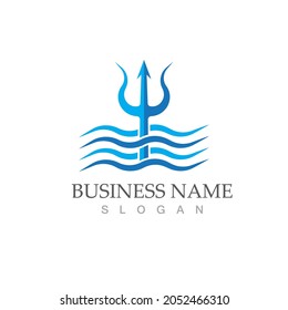 Trident Logo Template vector icon illustration design