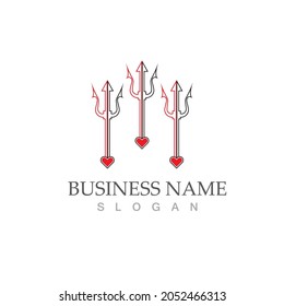 Trident Logo Template vector icon illustration design