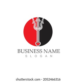 Diseño del icono de la plantilla de logotipo trident