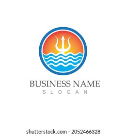 Trident Logo Template vector icon illustration design