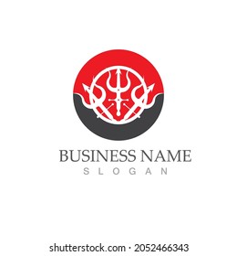 Trident Logo Template vector icon illustration design