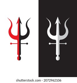 Trident Logo Template vector icon illustration design
