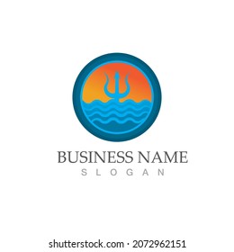 Trident Logo Template vector icon illustration design