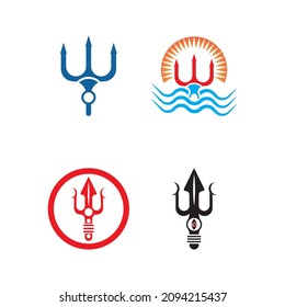 Trident Logo Template vector icon illustration design
