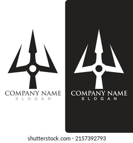 Trident Logo Template vector icon illustration design