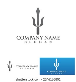 Trident Logo Template vector icon illustration design