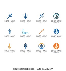 Trident Logo Template vector icon illustration design