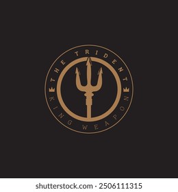 Diseño de ilustración de icono de Vector de Plantilla de logotipo Trident