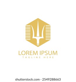 Modelo de logotipo Trident ícone de vetor design ilustração