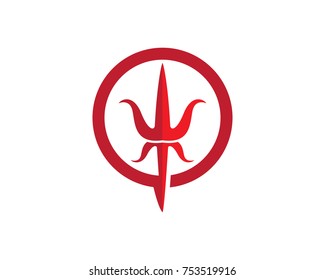 Trident Logo Template vector icon illustration design