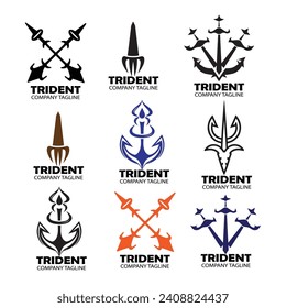 Trident logo template vector illustration