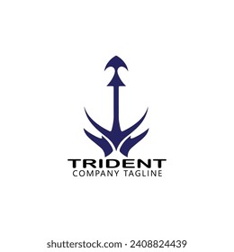 Trident logo template vector illustration