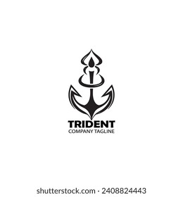 Trident logo template vector illustration