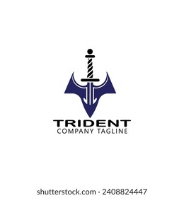 Trident logo template vector illustration