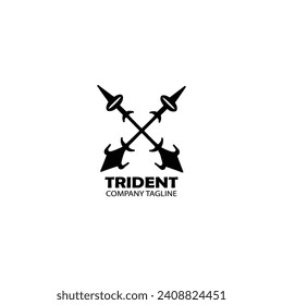 Trident logo template vector illustration