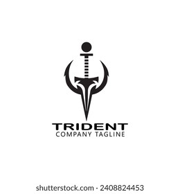 Trident logo template vector illustration