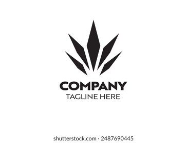 Trident Logo Template vector, mineral logo, company corporate, elegant