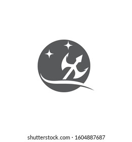 Trident  Logo Template vector symbol nature