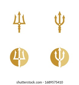 Plantillas de logotipo de trident.  Diseños de ilustraciones de iconos de vectores