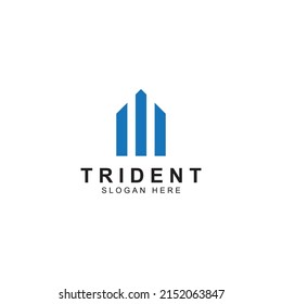 Trident-Logo mit Vektordesign-Konzept.