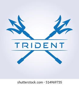 trident logo vector. trident crossed