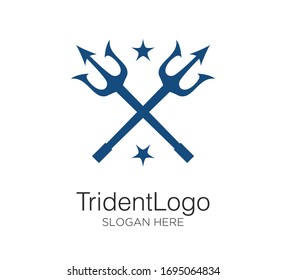 trident logo vector design concept