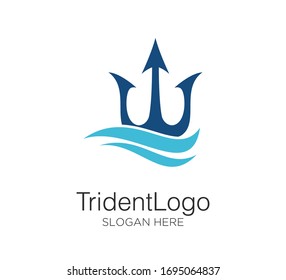 trident logo vector design concept