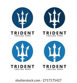 Plantilla de ilustración de icono de diseño de Vector de logotipo de Trident