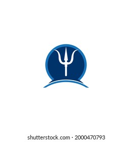 Diseño de símbolos vectoriales del logotipo trident.