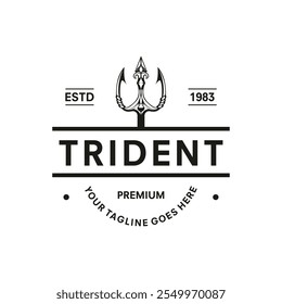 trident logo vector template illustration design