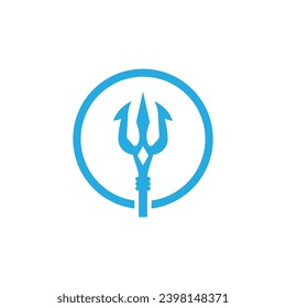 Diseño de elementos de símbolo de plantilla de vector de logotipo trident 