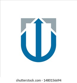 Trident logo vector. Trishul symbol. Ancient icon.