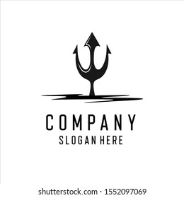 Trident Neptune Poseidon icon logo design, logo design inspiration