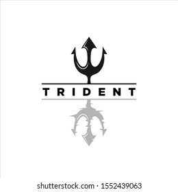 Trident Neptune Poseidon icon logo design, logo design inspiration