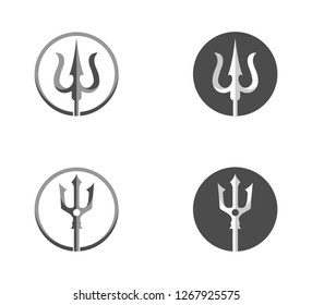 trident ocean king master vector icon logo design template