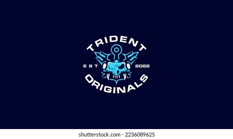 Trident original vector icon logo design template