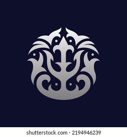 Trident Ornate Luxury Abstract Creative Logo