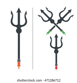 Trident Pin and Nib Logo Set Black