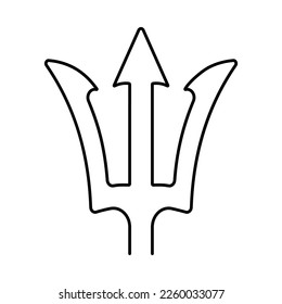trident poseidon icon on white background, vector illustration.