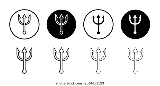 trident and poseidon icon Symbol mark in filled style