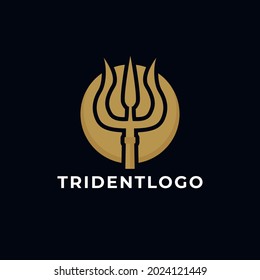 Trident-Poseidon-Logo-Design, Vektorgrafik-Elemente