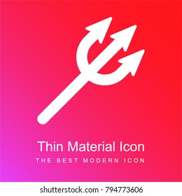 Trident red and pink gradient material white icon minimal design