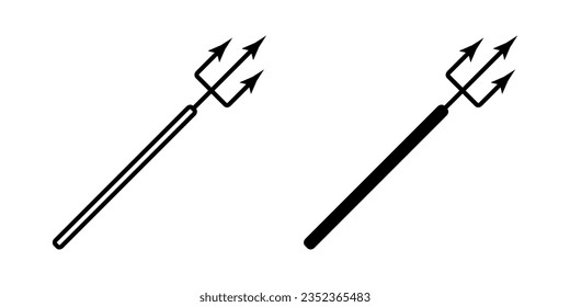 Icono de juego de tridentes, logotipo aislado en fondo blanco