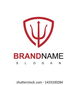 Trident Shield Logo Design Inspiration
